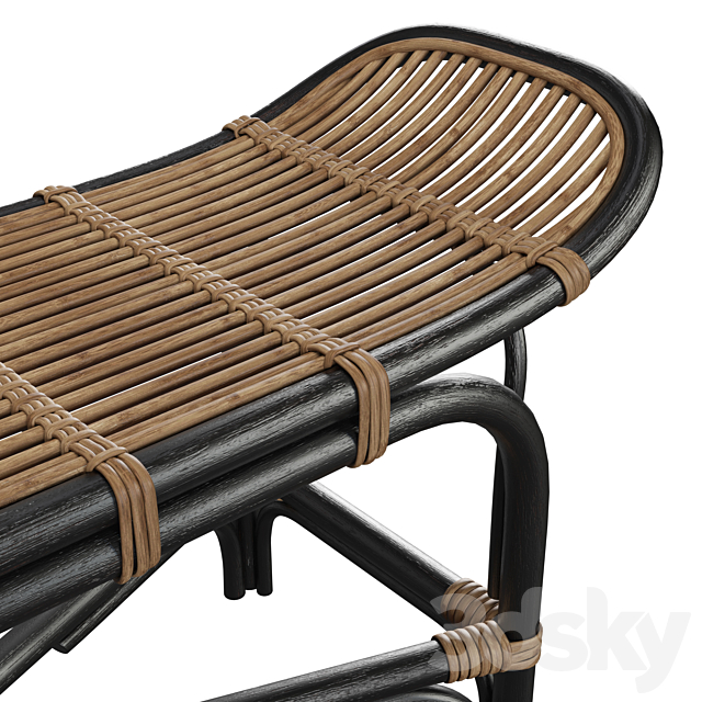 Bloomingville loue sofa rattan 3DSMax File - thumbnail 3