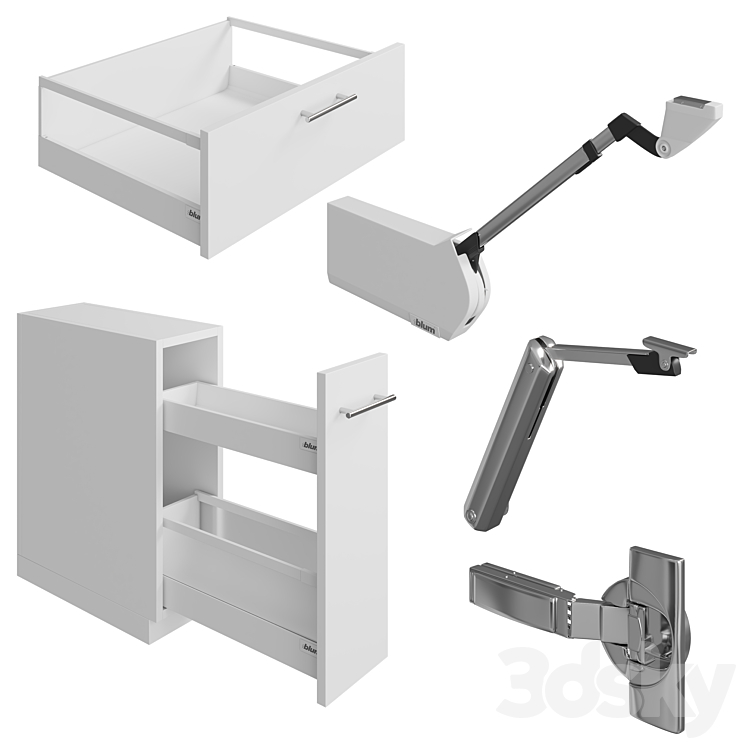 Blum Furniture Fittings 3DS Max Model - thumbnail 1