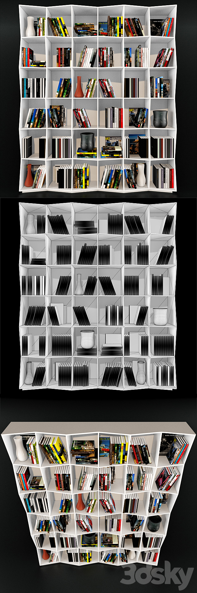 Bookcase BoConcept 3DS Max Model - thumbnail 3