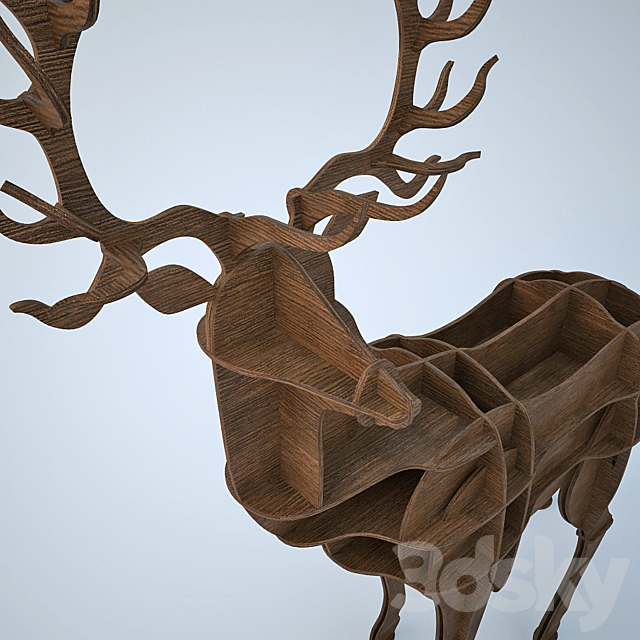 Bookcase DEER 3DS Max Model - thumbnail 2