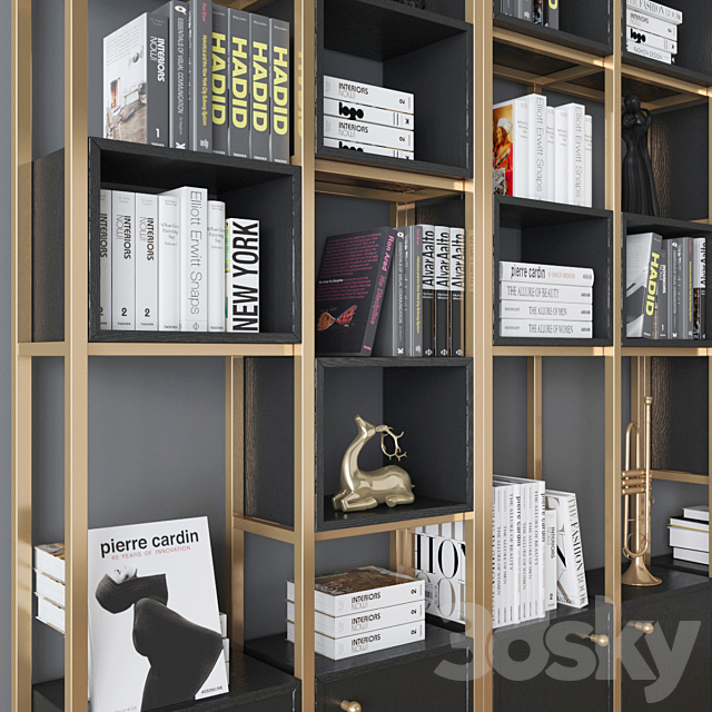 bookshelf 3DS Max Model - thumbnail 2