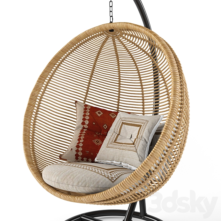 Bosseda hanging chair 3DS Max - thumbnail 2