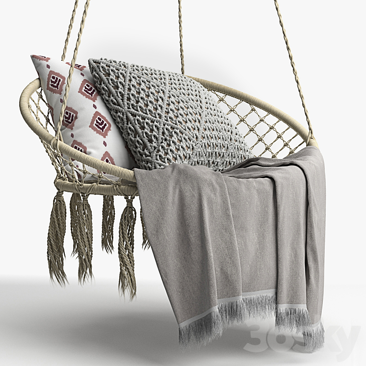 “BUTLERS PARADISE NOW “”Hammock chair with fringes””” 3DS Max - thumbnail 1