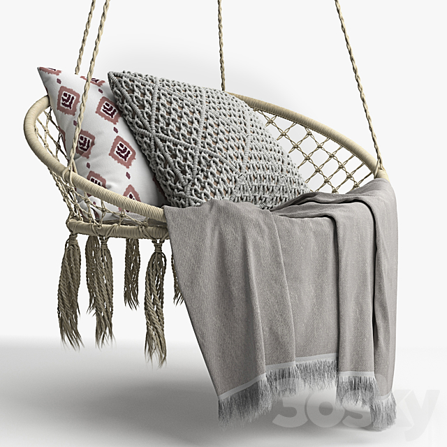 BUTLERS PARADISE NOW “Hammock chair with fringes” 3DSMax File - thumbnail 1