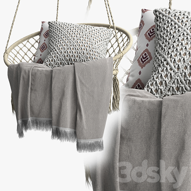 BUTLERS PARADISE NOW “Hammock chair with fringes” 3DSMax File - thumbnail 2