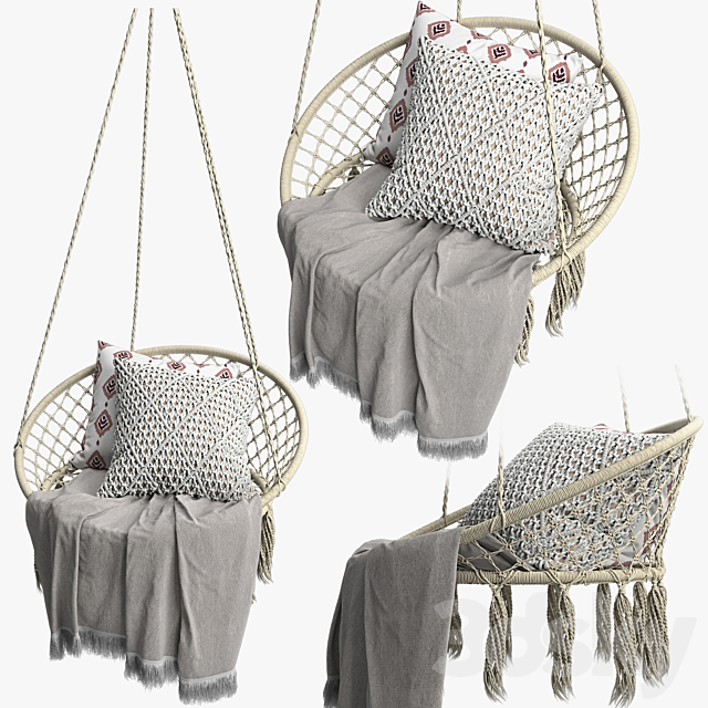 BUTLERS PARADISE NOW “Hammock chair with fringes” 3DSMax File - thumbnail 4