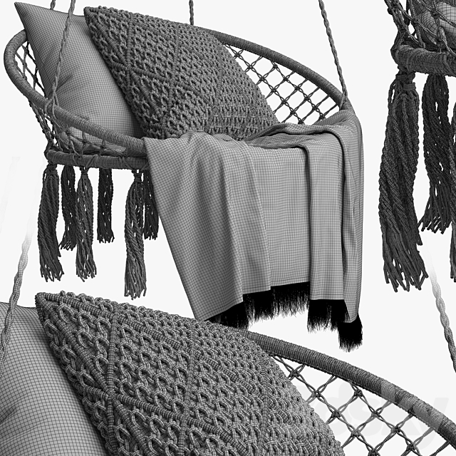 BUTLERS PARADISE NOW “Hammock chair with fringes” 3DSMax File - thumbnail 5