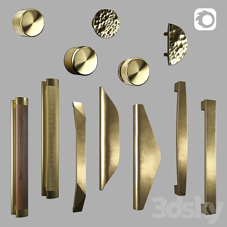 Cabinet Handles vol 01 3DS Max Model - thumbnail 1