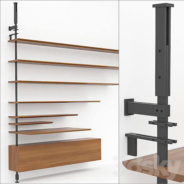 Cattelan Italia – Airport – elements for assembling the rack 3DSMax File - thumbnail 1