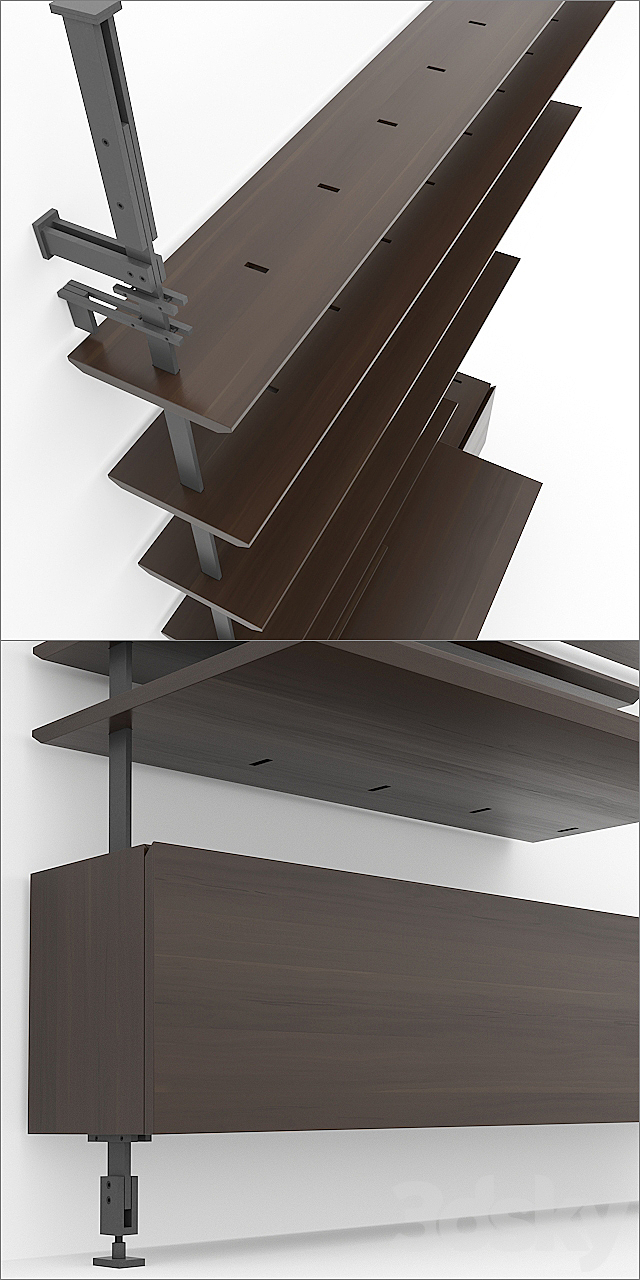 Cattelan Italia – Airport – elements for assembling the rack 3DSMax File - thumbnail 2