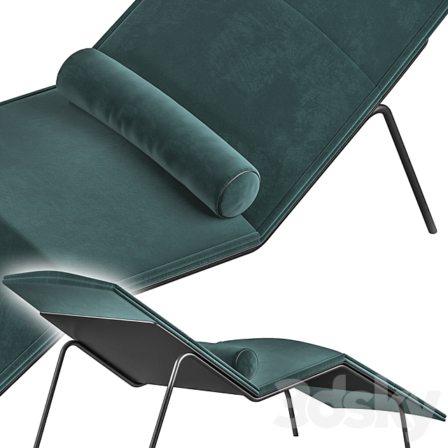 Chaise Lounge Armchair 3DSMax File - thumbnail 2