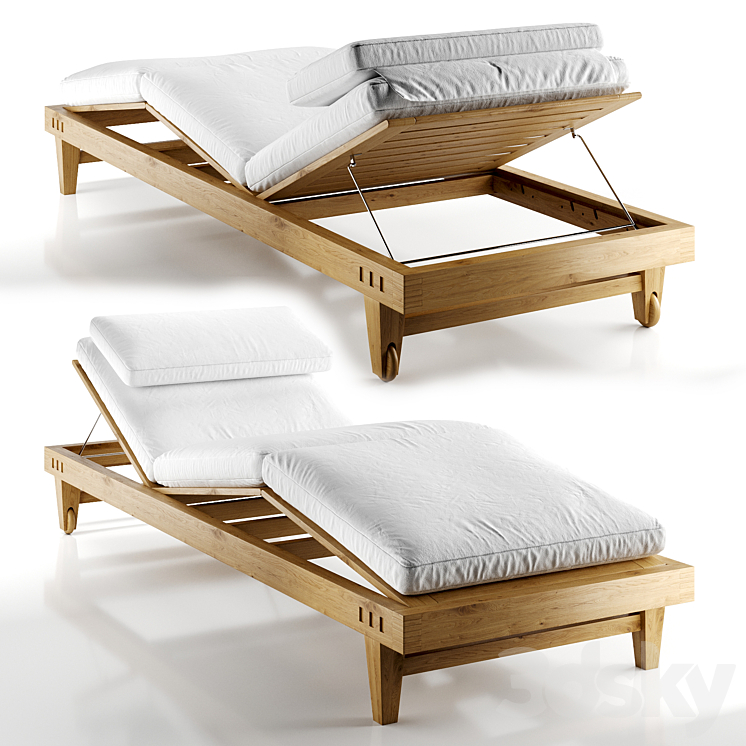 Chaise lounge TR220 Summit Furniture Deck chair 3DS Max - thumbnail 1