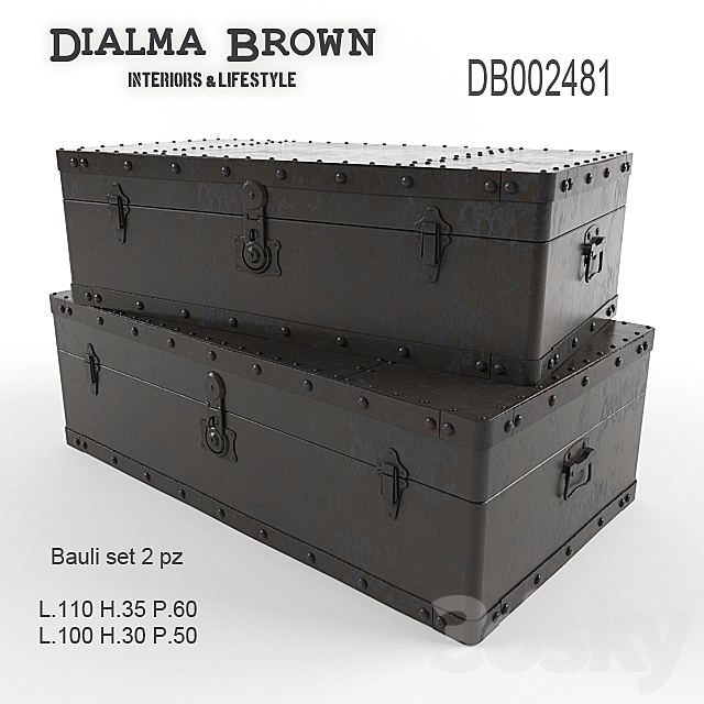 Chest Dialma Brown art DB002481 3DSMax File - thumbnail 1