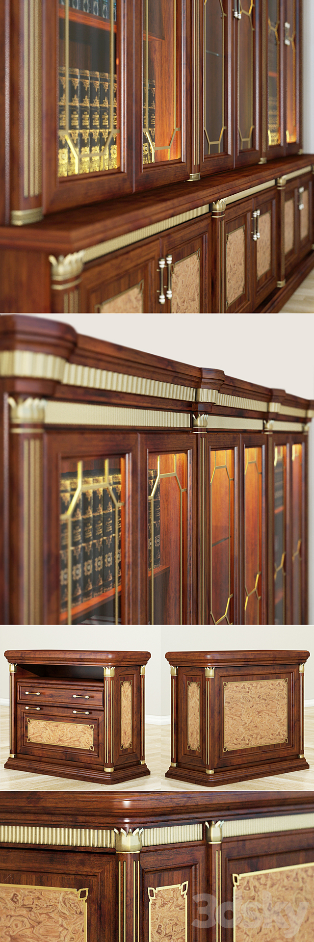 classic cabinet furniture 3DSMax File - thumbnail 2