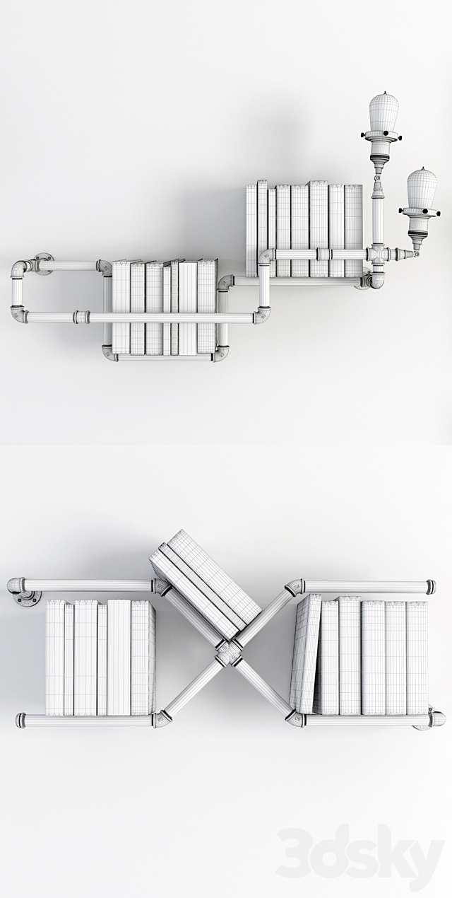 Collection of bookshelves “Stella Bleu” 3DSMax File - thumbnail 2