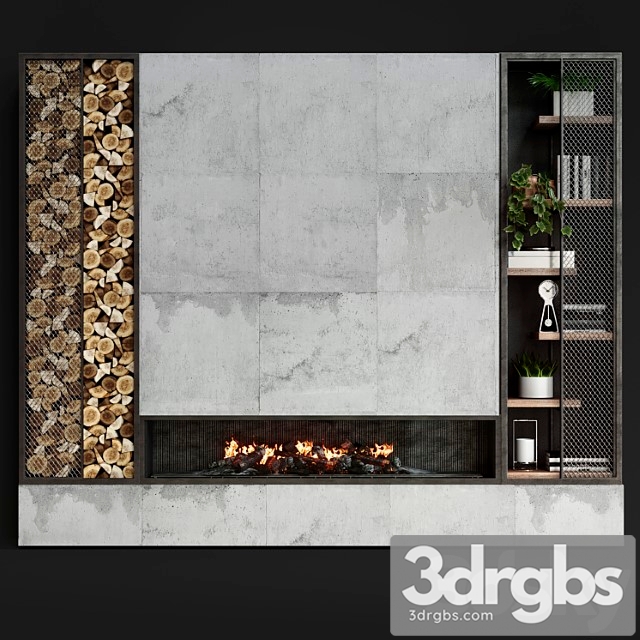 Contemporary fireplace 31 2 3dsmax Download - thumbnail 1