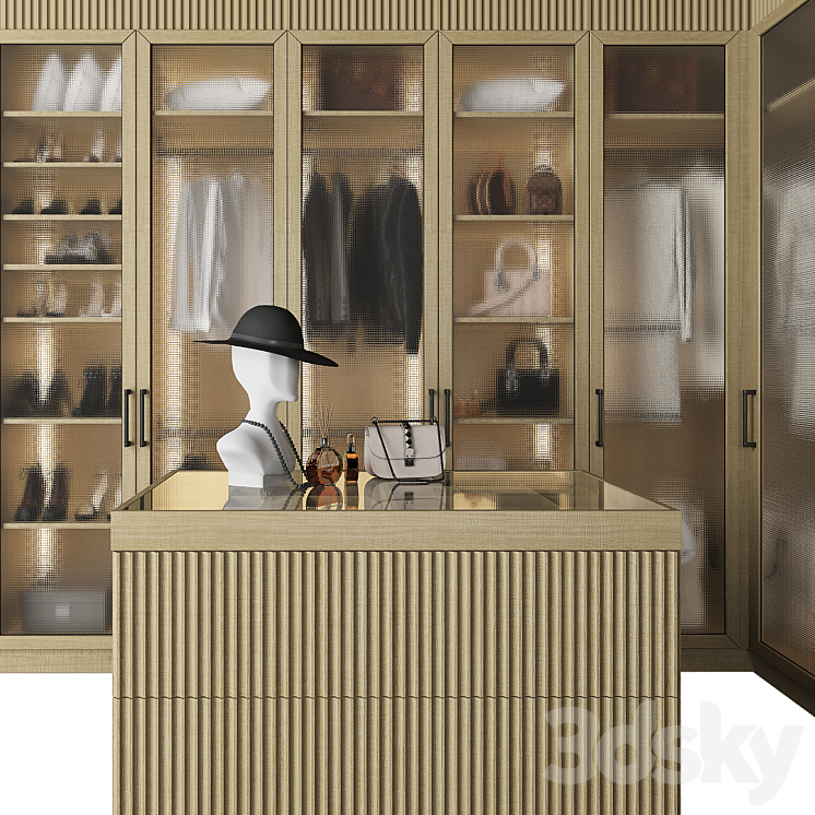 Corner dressing room with an island_3 3DS Max Model - thumbnail 2