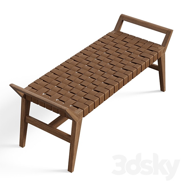 Danielle Leather Bench 3DSMax File - thumbnail 3