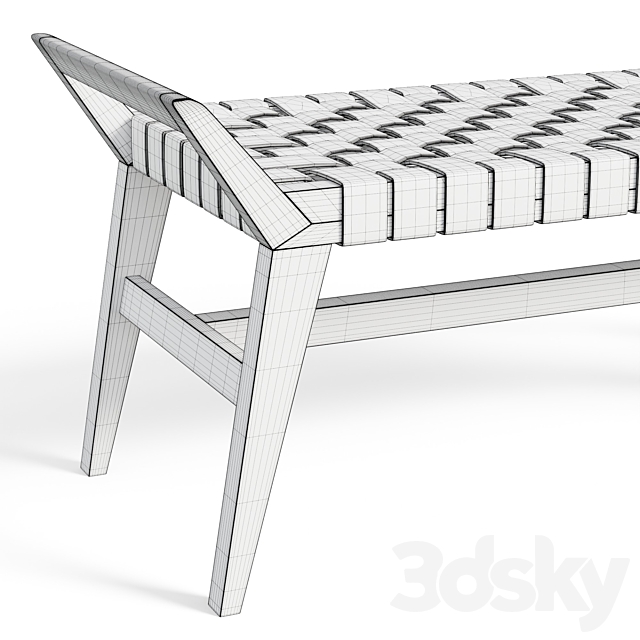 Danielle Leather Bench 3DSMax File - thumbnail 6