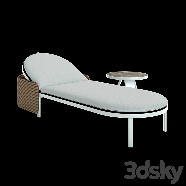 Deck chair Ethimo Esedra 3DS Max - thumbnail 2