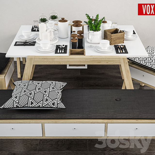 Decorative set of table _VOX _Spot 3DSMax File - thumbnail 1