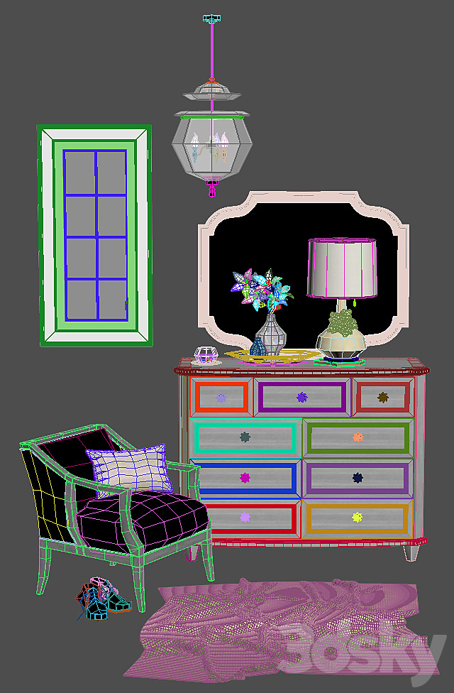 Dresser | Bernhardt 3DS Max Model - thumbnail 3