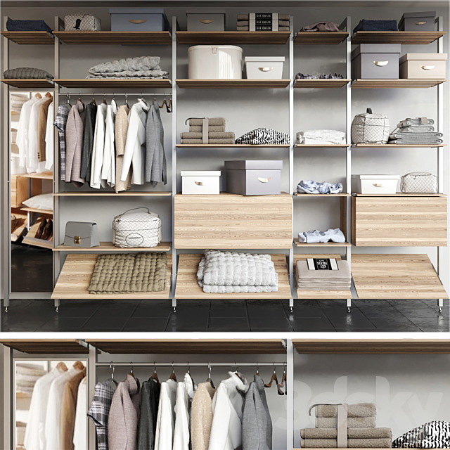 Dressing room with clothes. shoes. and other clothes. clothing 3DSMax File - thumbnail 1