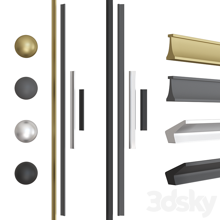 Eureka handle set 2 3DS Max Model - thumbnail 1