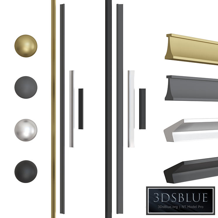 Eureka handle set 2 3DS Max - thumbnail 3