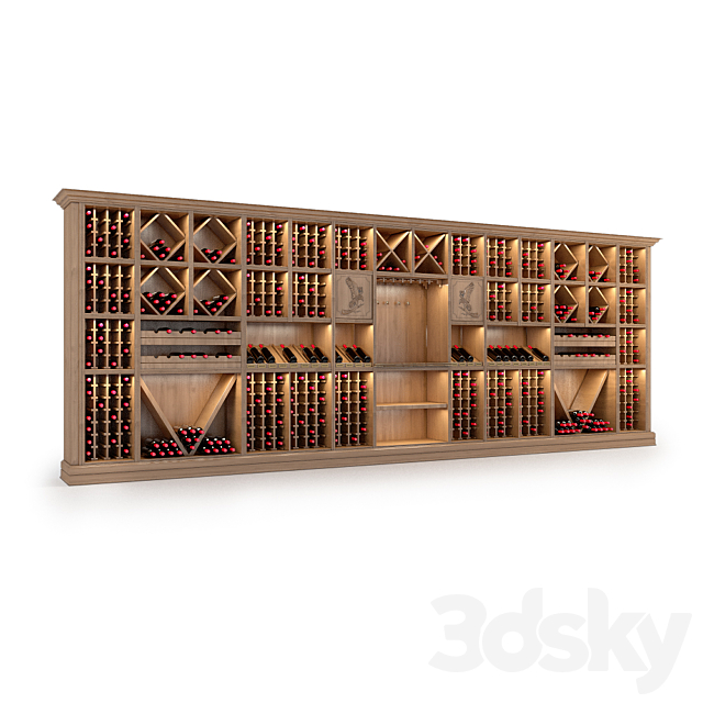 For perezalivku Wine rack Store Wine MAGNUM 834 3DSMax File - thumbnail 1