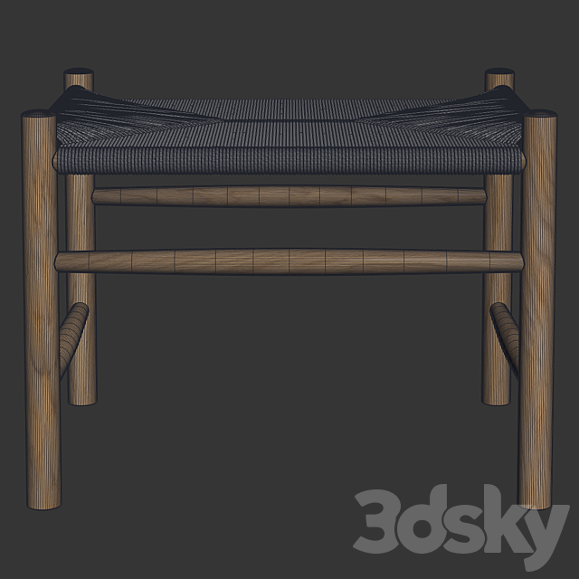 Fredericia – Wegner J16 Stool 3DS Max Model - thumbnail 3