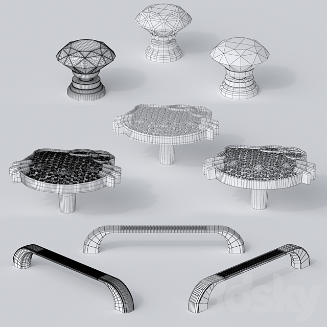 Furniture AMIX firm handles c crystals (with rhinestones) _vol.6 3DSMax File - thumbnail 3