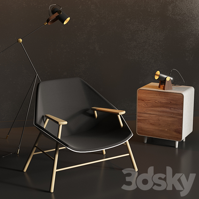 Furniture and light 3DSMax File - thumbnail 1