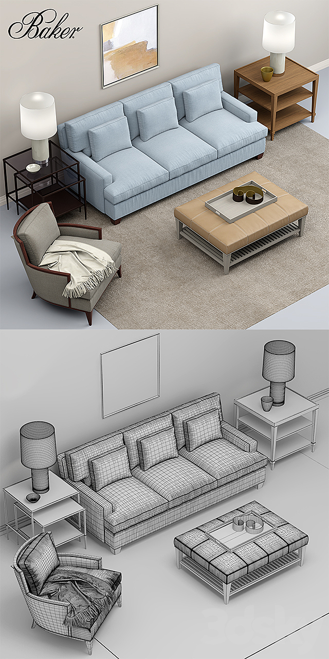 Furniture baker BARBARA BARRY 3DS Max Model - thumbnail 3