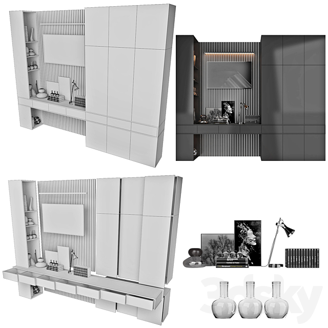 Furniture Composition | 5 3DS Max Model - thumbnail 3