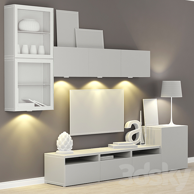 Furniture for TV & Multimedia Ikea BESTO _ Besta 3DSMax File - thumbnail 3