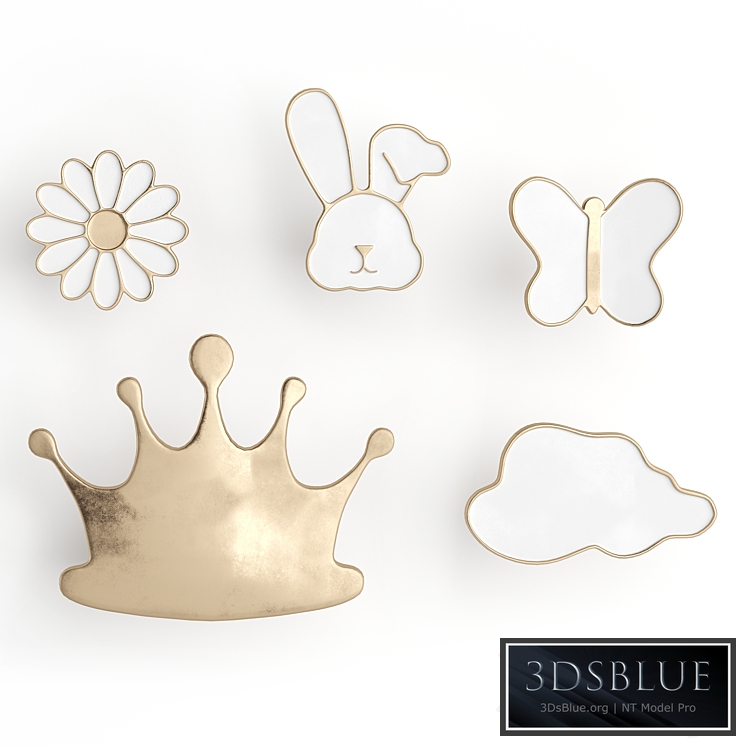 Furniture handles for nursery pullcast 3DS Max - thumbnail 3