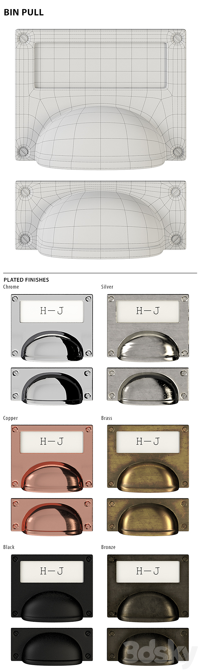 Furniture handles Nanz N ° 8681 and N ° 8686 3DS Max Model - thumbnail 2