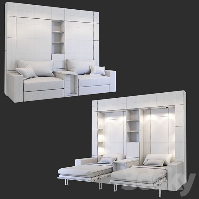 Furniture transformer Olissys Dual Kids 3DS Max Model - thumbnail 3