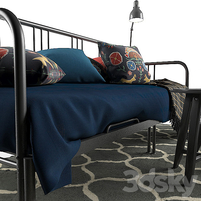 FYRESDAL-IKEA Daybed & HEMNES-IKEA 8-drawer dresser 3DS Max Model - thumbnail 2