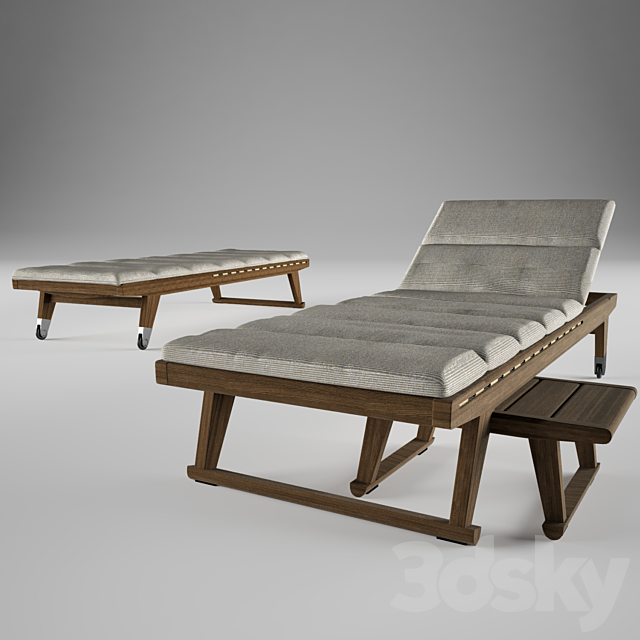 GIO B&B Italia CHAISE LONGUE 3DS Max Model - thumbnail 2