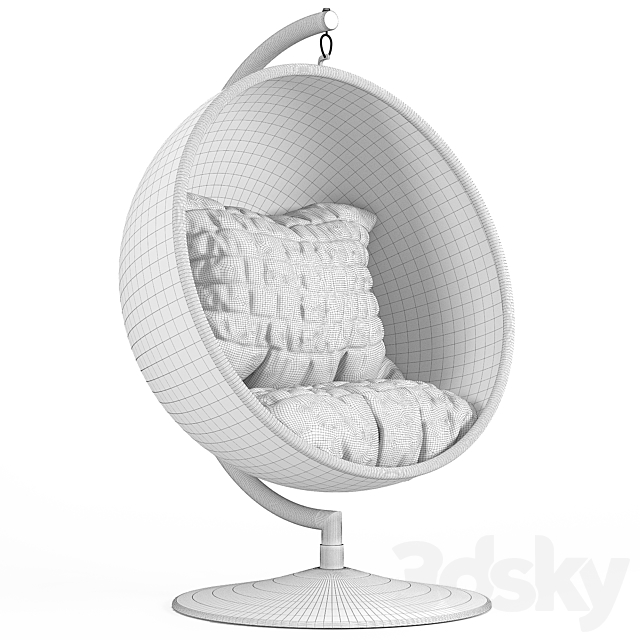 Glass Hanging Chair 3DSMax File - thumbnail 2