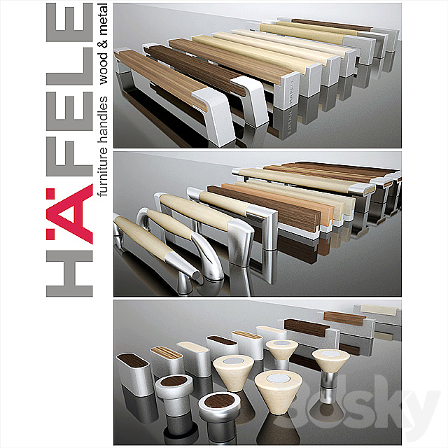 Hafele handles-Wood and metal 3DSMax File - thumbnail 1