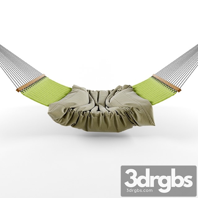 Hammock with wood railings 2 3dsmax Download - thumbnail 1