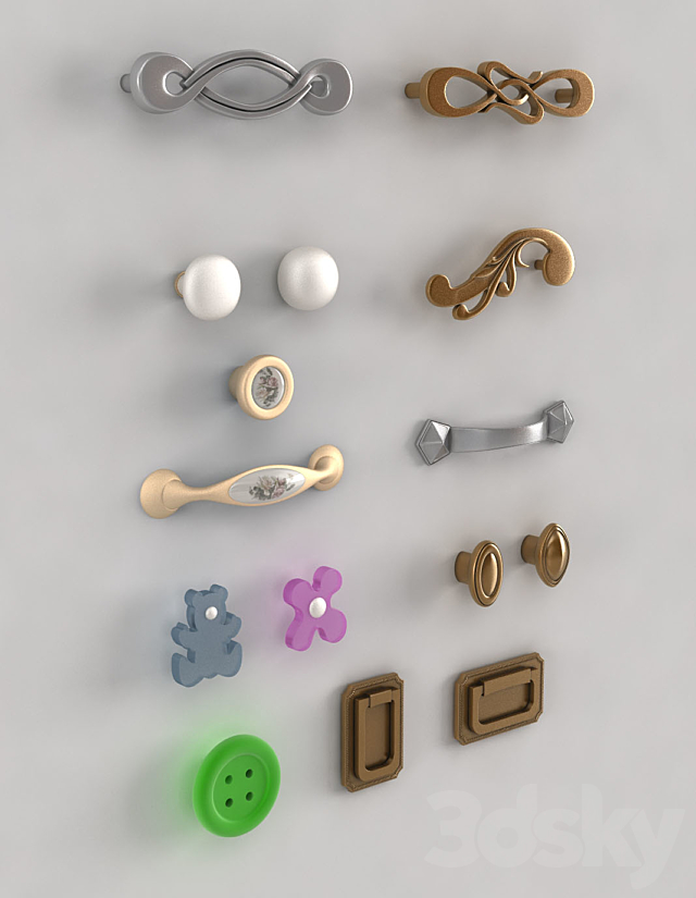 handles for furniture 3DSMax File - thumbnail 1