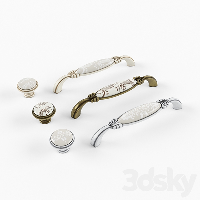 Handles for kitchen Giusti WMN.781.128.HHHH 3DSMax File - thumbnail 1