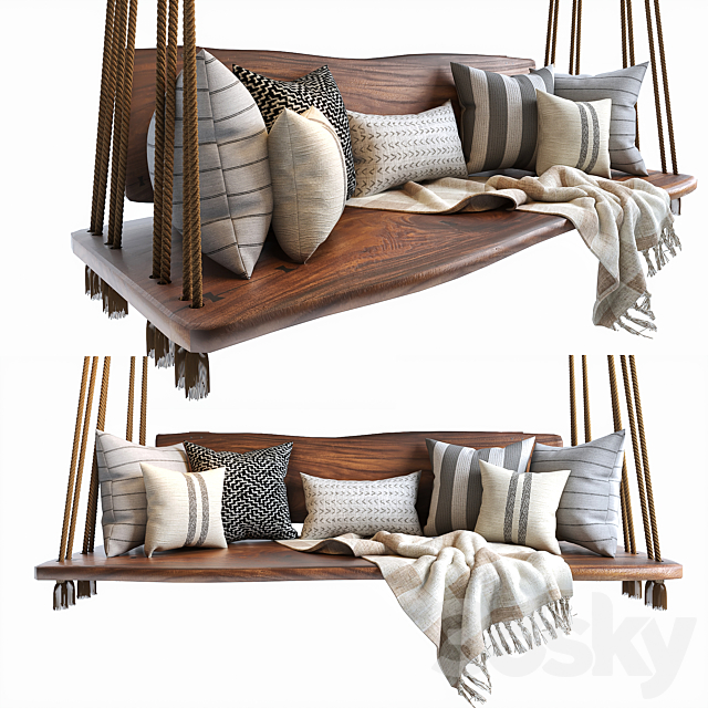 Hanging bench 01 3DSMax File - thumbnail 1