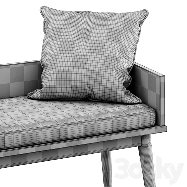 Hartnett Storage Bench by Wade Logan 3DS Max Model - thumbnail 4