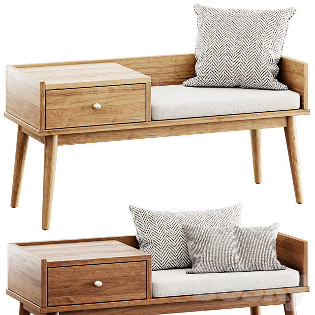 Hartnett Storage Bench by Wade Logan 3DS Max Model - thumbnail 6