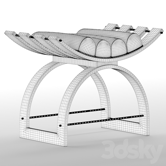 Harvey Probber Knights Bench 3DSMax File - thumbnail 5